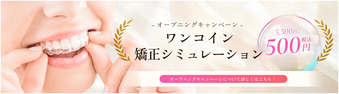  - オープニングキャンペーン -ワンコイン矯正シミュレーション 500円税込